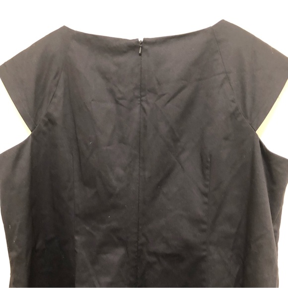 Jones Studio W Size 18 W Black with Black/White Panel Cap Sleeve Sheath Dress - Picture 5 of 12